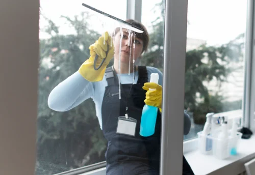 Nettoyage de vitres intérieures et extérieures à la Goutelle